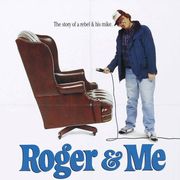 A portion of the theatrical poster for "Roger & Me."