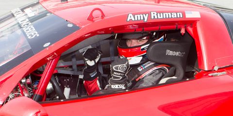 Amy Ruman won at Daytona International Raceway on Saturday and clinched the Trans Am Series title in the process.