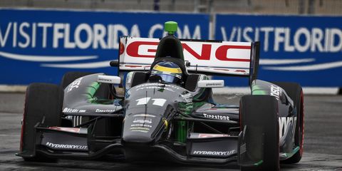 Sebastian Bourdais raced to the Verizon IndyCar Series pole in Toronto on Saturday morning.