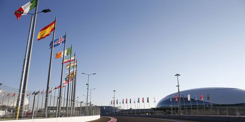 A view of the new Sochi Autodrom circuit in Sochi, Russia.