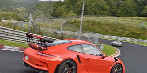 2016 Porsche 911 GT3 RS on the track