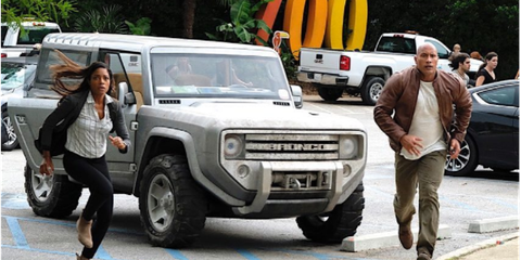 Dwayne "The Rock" Johnson is apparently driving the old Bronco concept in his latest movie, "Rampage."