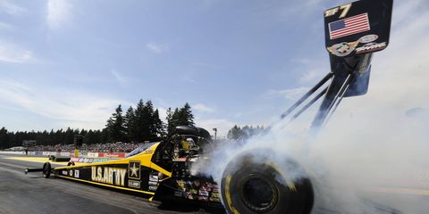 Tony Schumacher is seeking to clinch his second No. 1 qualifying spot of the NHRA season.