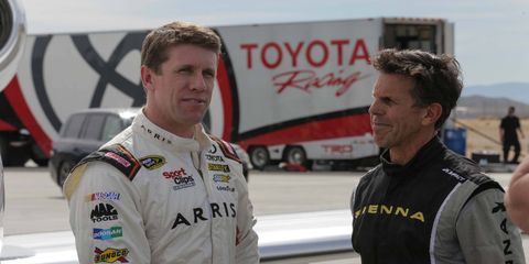Carl Edwards and Craig Stanton worked together on a Toyota land speed record project in 2017.