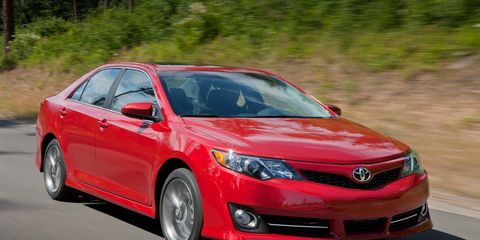 The 2014.5 Toyota Camry SE gets a 178-hp four-cylinder engine.