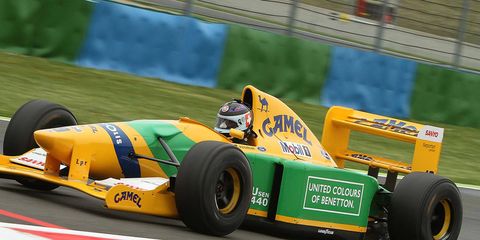 The Benetton B196 was driven by Jean Alesi and Gerhard Berger in 1996.