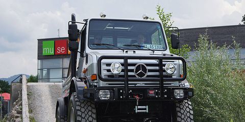 The Unimog is nearly 10 feet tall -- and the only off-road machine fit for Mr. Universe.