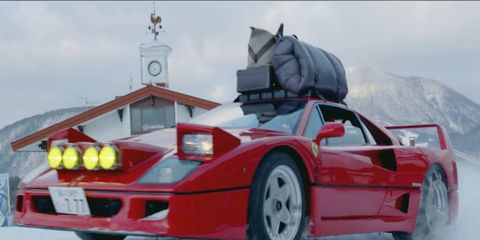 You can camp with a Ferrari F40; watch how it's done.