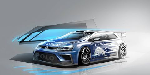 A rendering of the 2017 Volkswagen Polo R WRC shows how aggressive a small hatchback can be, with the right parts.