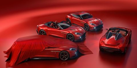 The full family of Zagato-bodied Aston Martin Vanquish cars will be limited to 325 examples.