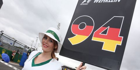 Grid girl Samantha Young is a British grid girl who has worked in several series, including Formula 1, the British Touring Car Championship and the British GT Championship.