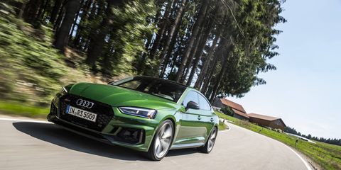 The 2019 Audi RS5 Sportback comes with a 444-hp twin-turbo V6.
