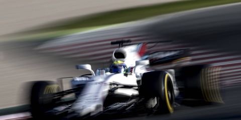 Felipe Massa in his Williams FW38 Mercedes during the F1 Barcelona test.