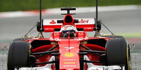 Kimi Raikkonen has taken a few turns at the top of the Formula 1 speed charts during preseason testing in Barcelona.