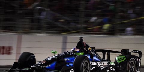 Scott Dixon won Saturday night's IndyCar race in Texas.
