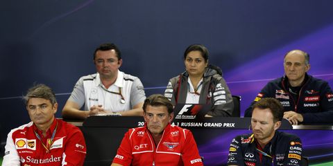Several Formula One team representatives met with the press in Sochi on Friday.