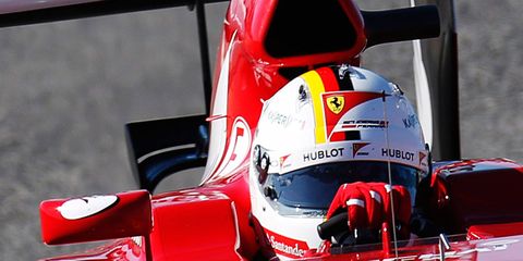 Here's a look at Sebastian Vettel's new helmet design for 2015.
