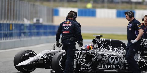Red Bull Racing has been testing without a front wing in Jerez.