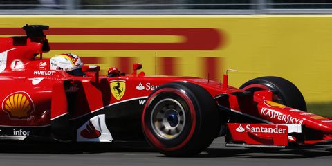Ferrari driver Sebastian Vettel says the gap between his team and the dominant Mercedes team is "still quite large."