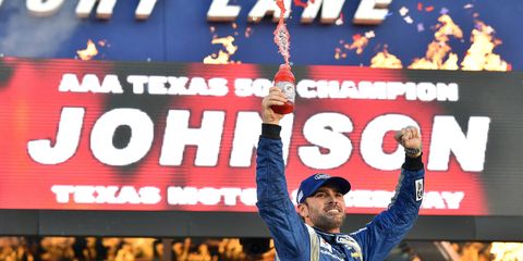 Jimmie Johnson might not be in the Chase, but he won both Texas races in 2015.