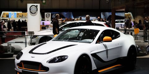 The Aston Martin Vantage GT3 joined the DBX and Vulcan on the stand in Geneva.