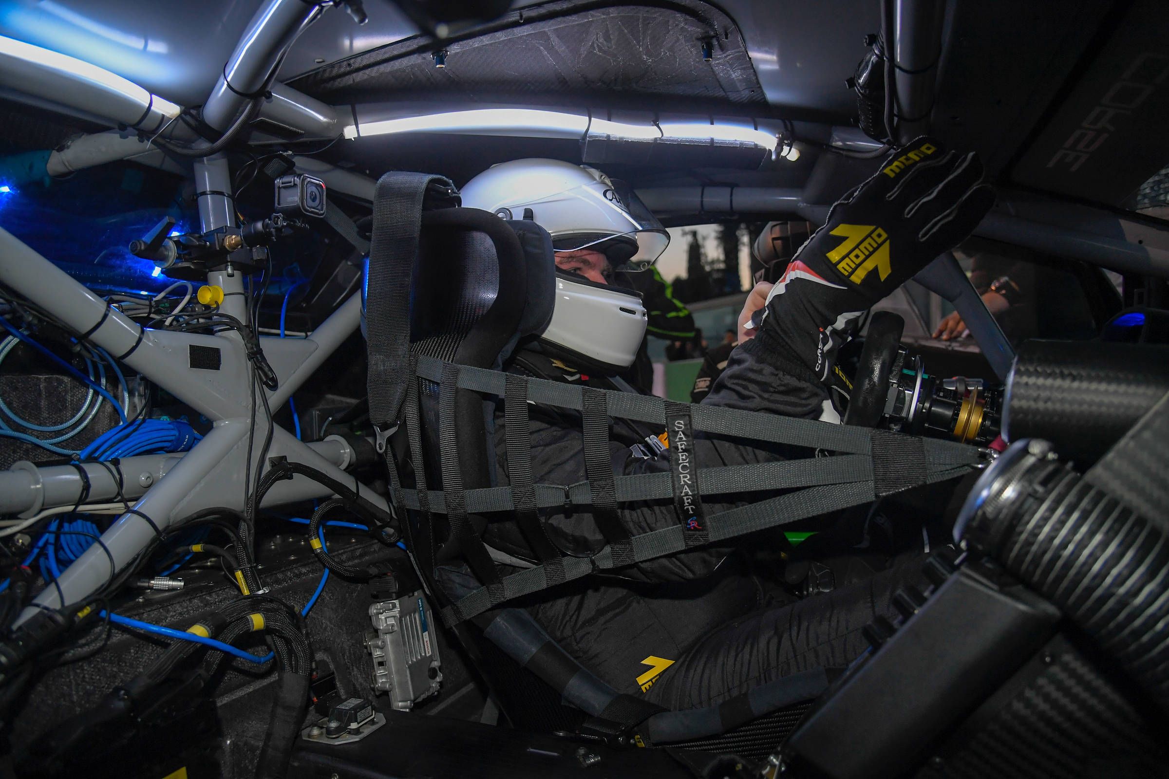 A big light bar illuminates the cabin when the pit speed limiter is pressed, making a quick scan of the cabin a cinch.