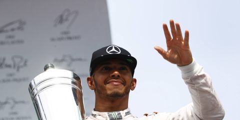 Lewis Hamilton won his fourth consecutive F1 race of the season on Sunday when he finished first at the German Grand Prix.