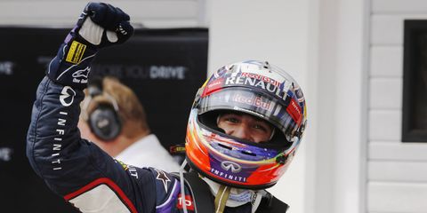 Red Bull Racing's Daniel Ricciardo took the win on Sunday at Formula One's Hungarian Grand Prix.