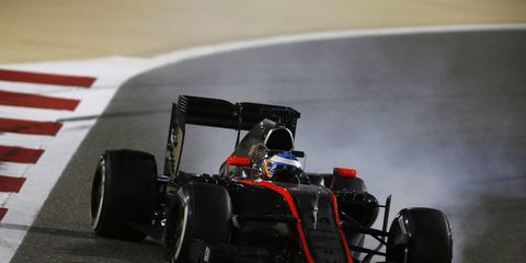 McLaren driver Fernando Alonso competes in Bahrain. Team boss Eric Boullier said that McLaren won't be able to compete for a Formula One title until at least 2017.