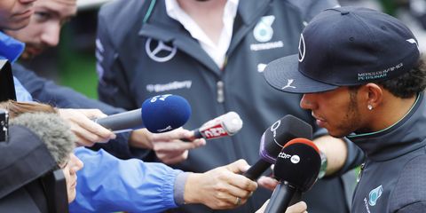 After Sunday's Belgian Grand Prix, Formula One driver Lewis Hamilton told the press that Nico Rosberg admitted to wrecking him intentionally.