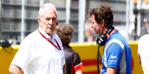 Red Bull Racing consultant Helmut Marko, left, is never short on opinions when it comes to his favorite Formula 1 team.
