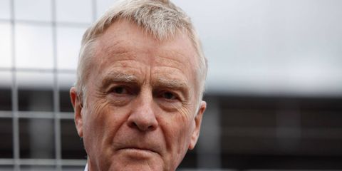 Max Mosley, shown here in a 2009 file photo, knew that the FIA's stake in Formula 1 could prove to be a problem in the event of a transaction involving the series.