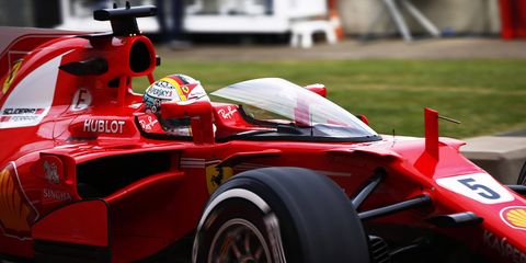 F1 driver Sebastian Vettel took a lap ahead of free practice one at Silverstone with the device fitted to his car Friday