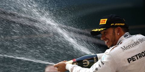 Lewis Hamilton was back on top of the Formula One podium in China on Sunday.