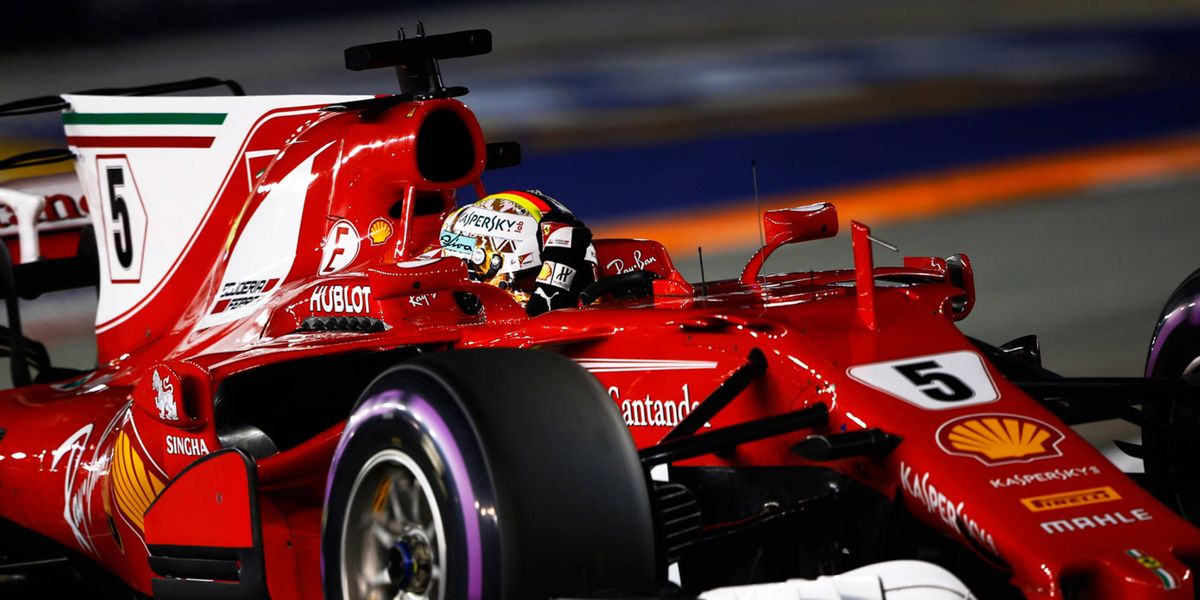 F1 Singapore qualifying Ferrari's Sebastian Vettel captures 49th