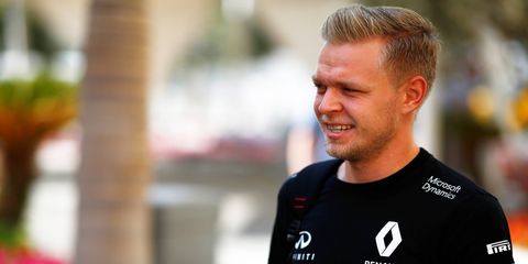 Former Renault driver Kevin Magnussen seems to be settling into his new job at Haas F1