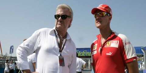 Willi Weber, left, with Michael Schumacher in 2009.