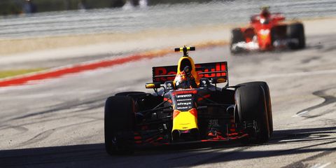 Max Verstappen finished third but was scored fourth.