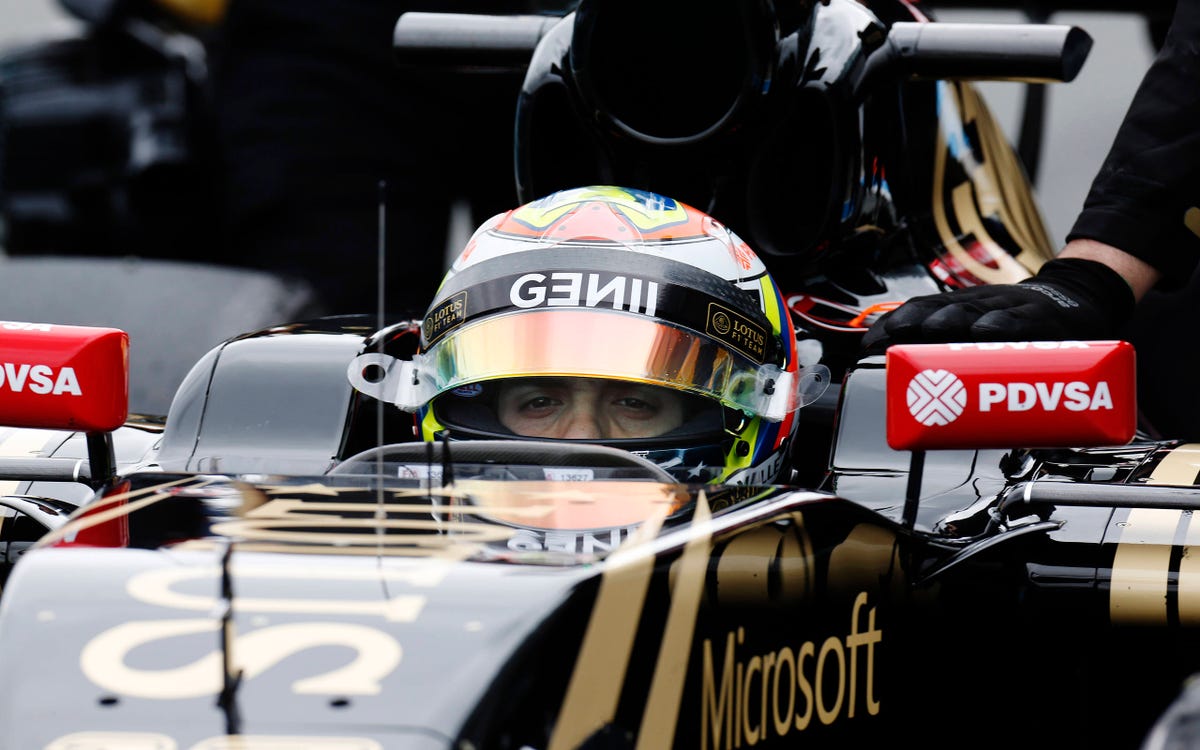 Maldonado upbeat as he gives first Mercedes-powered Lotus its debut