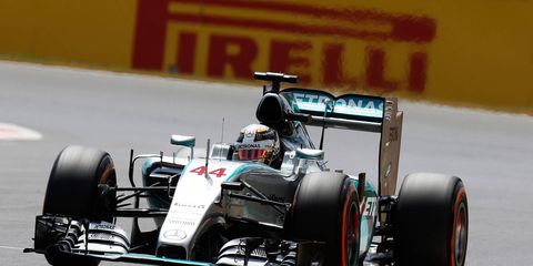 Lewis Hamilton has a 10-point lead in the championship over teammate Nico Rosberg. The Mercedes duo will start Sunday's race at Silverstone 1-2.