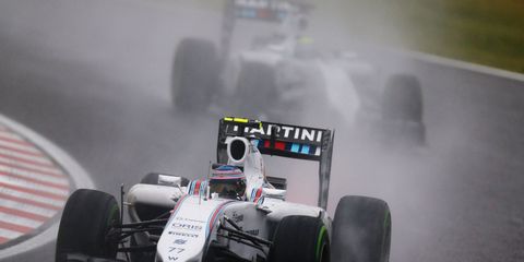 Drivers battled wet conditions last fall in Suzuka, Japan.