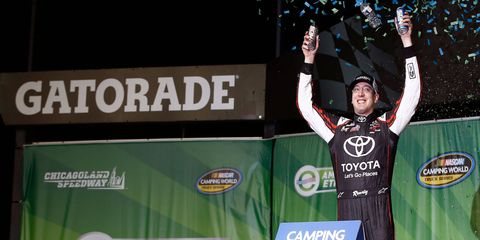 Kyle Busch's win at Chicagoland on Friday night was his second in four races in 2016 and his 46th career victory in the NASCAR Camping World Truck Series.