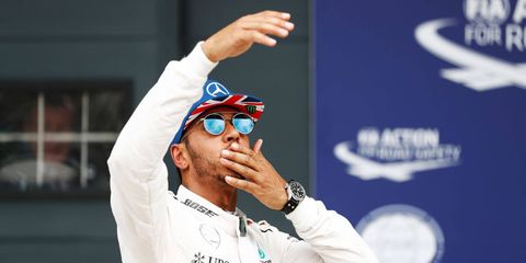 Lewis Hamilton claimed the 55th career pole of his Formula 1 career on Sunday at Silverstone.