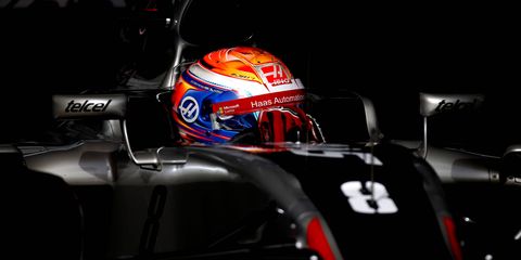 Romain Grosjean completed just 31 laps on the first day of Formula One testing in Barcelona.