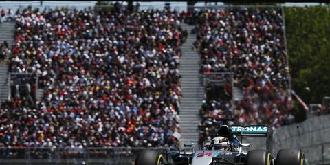 Lewis Hamilton grabbed his 44th career pole Saturday in Montreal.
