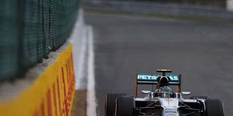 Nico Rosberg, who has been nearly unstoppable for Mercedes, won the pole for Sunday's Belgian Grand Prix on Saturday.