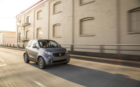 The redesigned Smart ForTwo minicar.