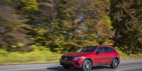 Cardinal Red accentuates the C-Class styling on the GLC.