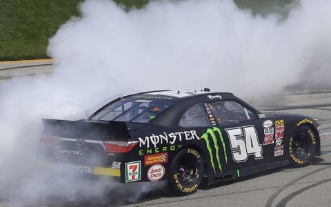 Erik Jones wins the NASCAR Xfinity Series race at Chicagoland Speedway to become the youngest driver to win two major NASCAR races on the same race weekend.