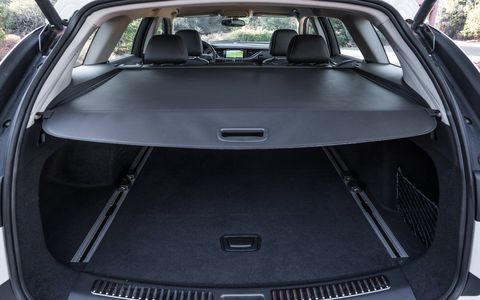 The 2018 Buick Regal TourX has 32.7 cubic feet of trunk space and 73.5 cubic feet when you put the seats down.